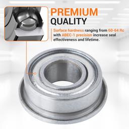 F686ZZ Flanged Ball Bearing 6x13x5mm - Pack of 10 thumbnail 4