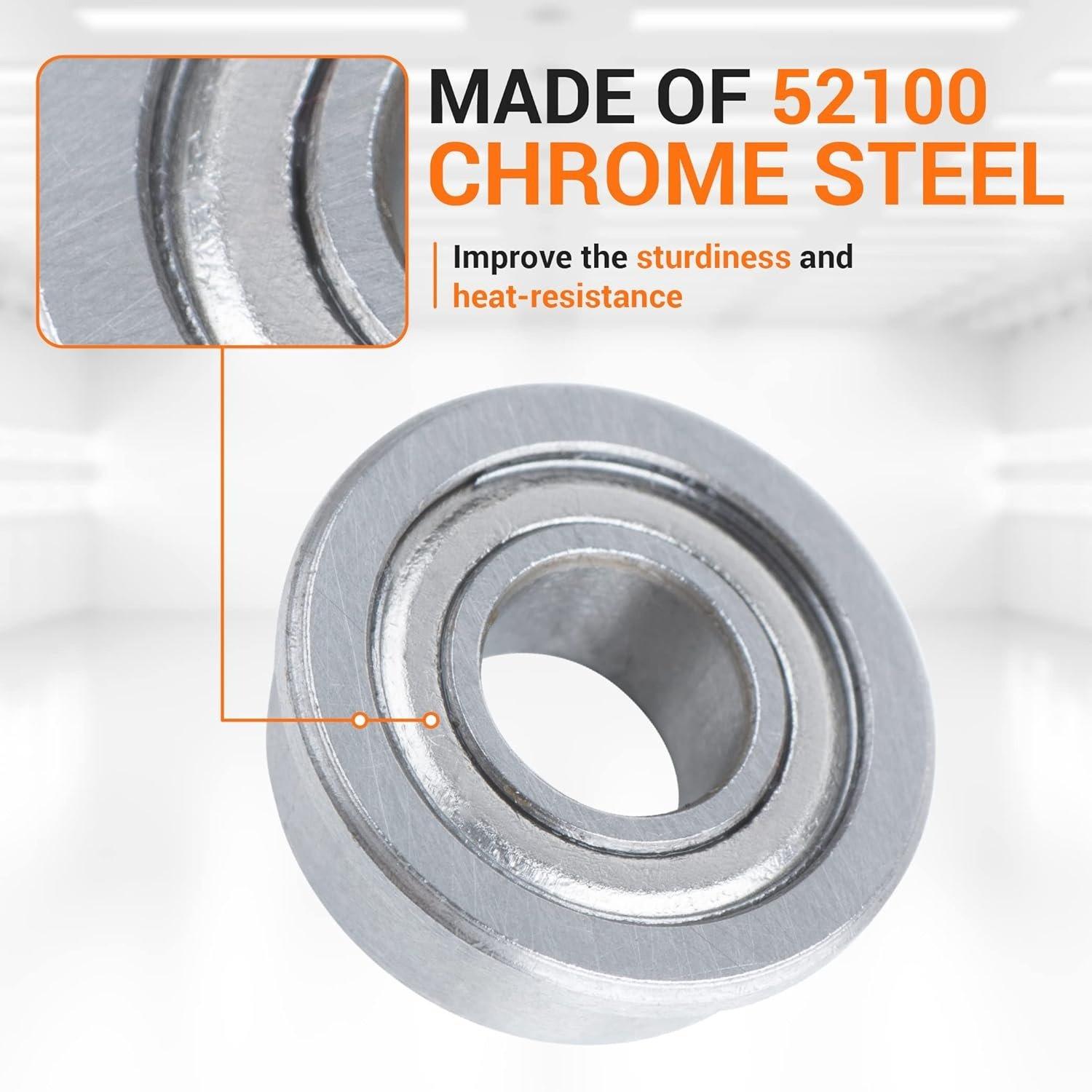 F686ZZ Flanged Ball Bearing 6x13x5mm - Pack of 10 image 2