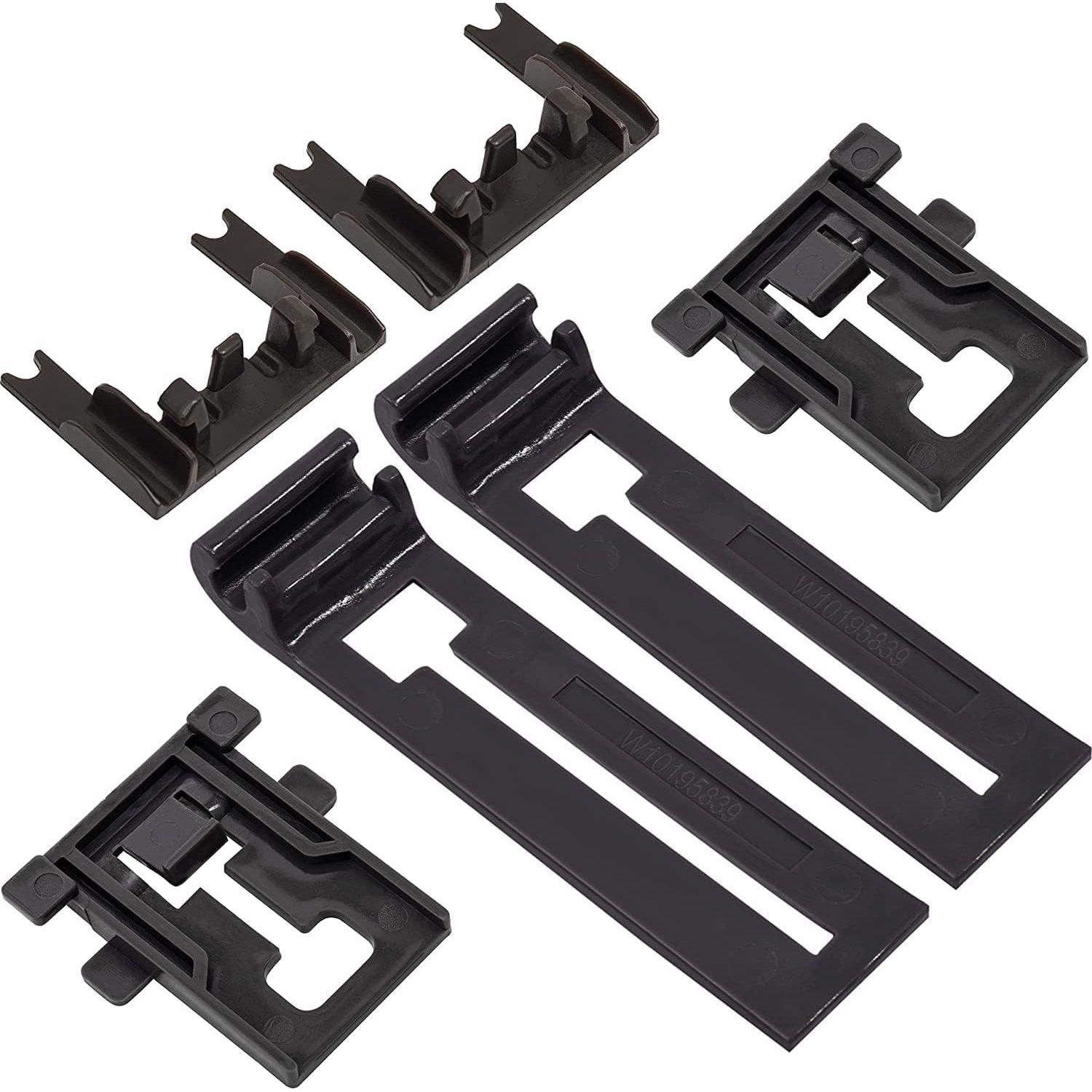[Lifetime Warranty] W10195839 & W10195840 & W10250160 Adjuster Positioner, Rack Adjuster & Adjuster Arm Clip-lock Kit - Compatible with Whirlpool Kenmore KitchenAid Jenn-Air Dishwashers image 0