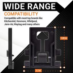 [Lifetime Warranty] W10195839 & W10195840 & W10250160 Adjuster Positioner, Rack Adjuster & Adjuster Arm Clip-lock Kit - Compatible with Whirlpool Kenmore KitchenAid Jenn-Air Dishwashers thumbnail 3