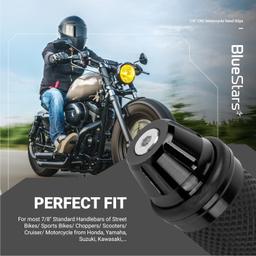 CNC Aluminum Rubber Motorcycle Hand Grips 7/8" Handlebars thumbnail 3