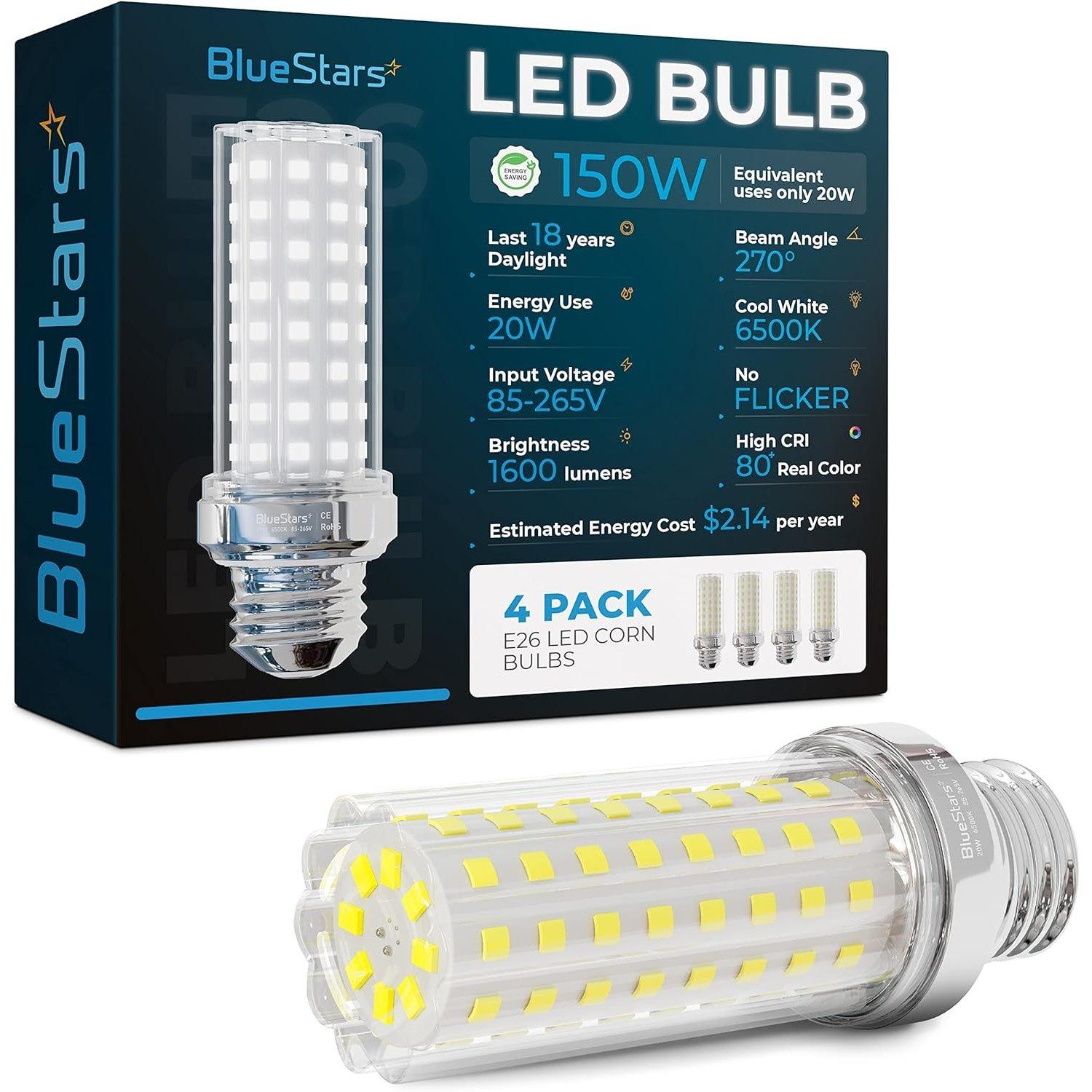 [Lifetime Warranty] E26 LED Corn Light Bulbs 20W - Pack of 4 image 0
