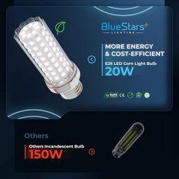 [Lifetime Warranty] E26 LED Corn Light Bulbs 20W - Pack of 4 thumbnail 3