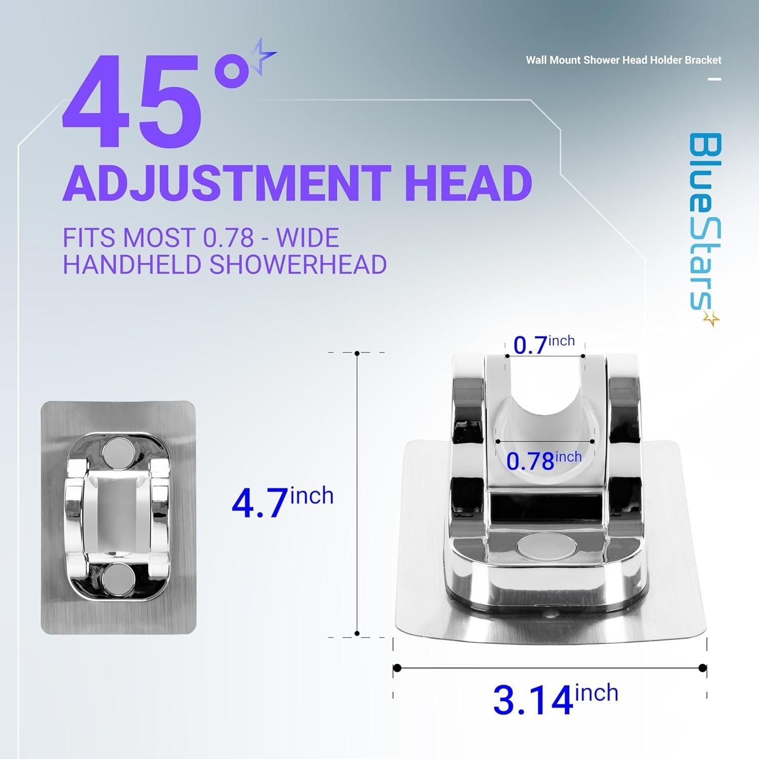 Wall Mount Waterproof Suction Shower Head Holder Bracket image 6