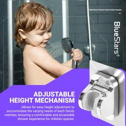 Wall Mount Waterproof Suction Shower Head Holder Bracket thumbnail 4