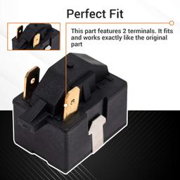 [Lifetime Warranty] 6748C-0004D 2-Pin Mini Fridge Start Relay - Compatible with LG Kenmore Frigidaire Refrigerators - Replaces P6R8MD OR1107 6749C-0014E PS9865140 AP5949339 thumbnail 3