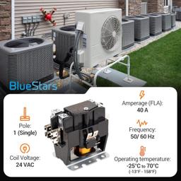 [Lifetime Warranty] 1 Pole Contactor 40 Amp 24VAC Coil thumbnail 6