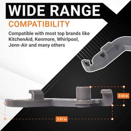 [Lifetime Warranty] W10082853 Dishwasher Tine Pivot Clip - Compatible with Whirlpool Kenmore KitchenAid Dishwashers - Replaces WPW10082853 PS11748190 PS1734891 1446946 - Pack of 4 thumbnail 4