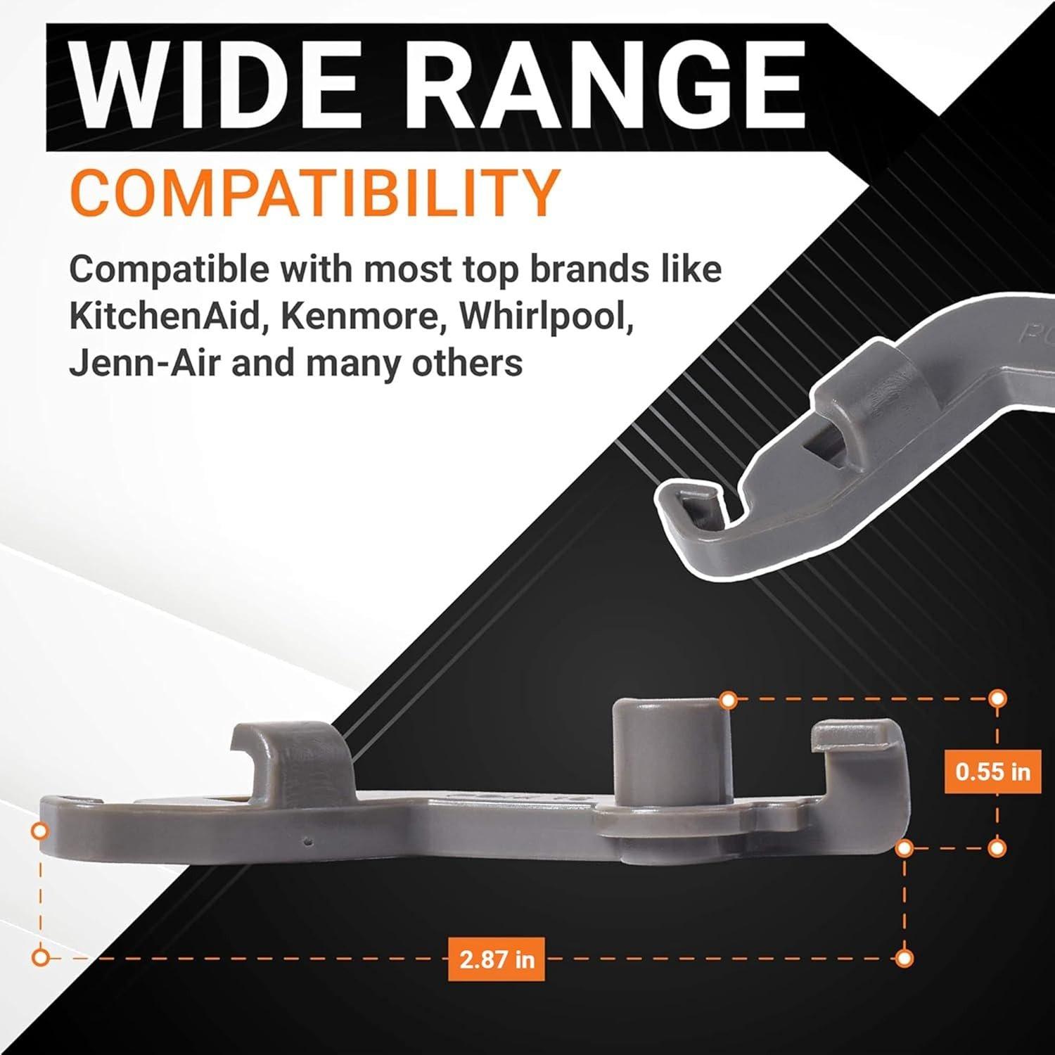 [Lifetime Warranty] W10082853 Dishwasher Tine Pivot Clip - Compatible with Whirlpool Kenmore KitchenAid Dishwashers - Replaces WPW10082853 PS11748190 PS1734891 1446946 - Pack of 4 image 4