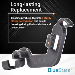 [Lifetime Warranty] W10082853 Dishwasher Tine Pivot Clip - Compatible with Whirlpool Kenmore KitchenAid Dishwashers - Replaces WPW10082853 PS11748190 PS1734891 1446946 - Pack of 4 thumbnail 1