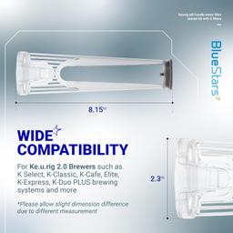 [Lifetime Warranty] Tall Handle Water Filter Starter Kit with 6 Filters - Compatible with Keurig 2.0 Brewers, K-Classic, K-Express, K-Slim, K-Iced Coffee Maker thumbnail 5