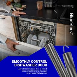 [Lifetime Warranty] 8194001 & 8270020 Dishwasher Door Balance Link Kit & Door Spring - Compatible with Kenmore Whirlpool KitchenAid Dishwashers - Replaces 1059756 8194001VP 8270018 AP3775412 PS972325 thumbnail 5