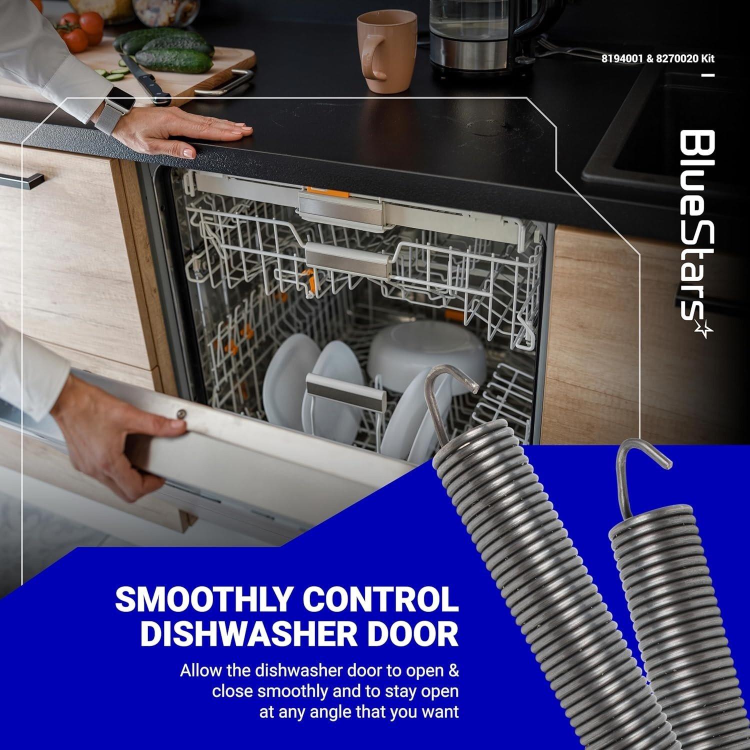 [Lifetime Warranty] 8194001 & 8270020 Dishwasher Door Balance Link Kit & Door Spring - Compatible with Kenmore Whirlpool KitchenAid Dishwashers - Replaces 1059756 8194001VP 8270018 AP3775412 PS972325 image 5