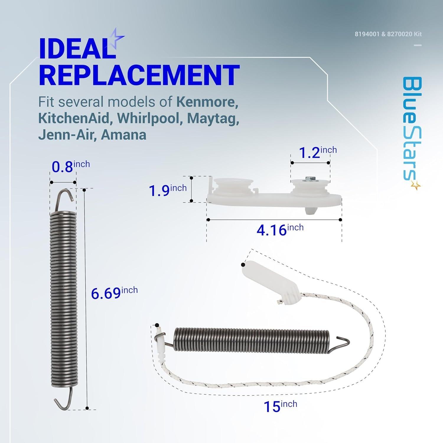 [Lifetime Warranty] 8194001 & 8270020 Dishwasher Door Balance Link Kit & Door Spring - Compatible with Kenmore Whirlpool KitchenAid Dishwashers - Replaces 1059756 8194001VP 8270018 AP3775412 PS972325 image 6