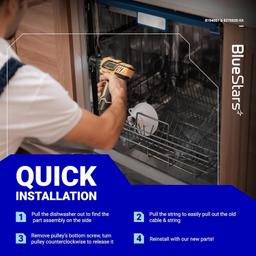 [Lifetime Warranty] 8194001 & 8270020 Dishwasher Door Balance Link Kit & Door Spring - Compatible with Kenmore Whirlpool KitchenAid Dishwashers - Replaces 1059756 8194001VP 8270018 AP3775412 PS972325 thumbnail 2