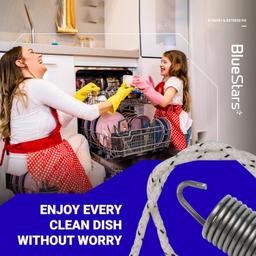 [Lifetime Warranty] 8194001 & 8270020 Dishwasher Door Balance Link Kit & Door Spring - Compatible with Kenmore Whirlpool KitchenAid Dishwashers - Replaces 1059756 8194001VP 8270018 AP3775412 PS972325 thumbnail 1