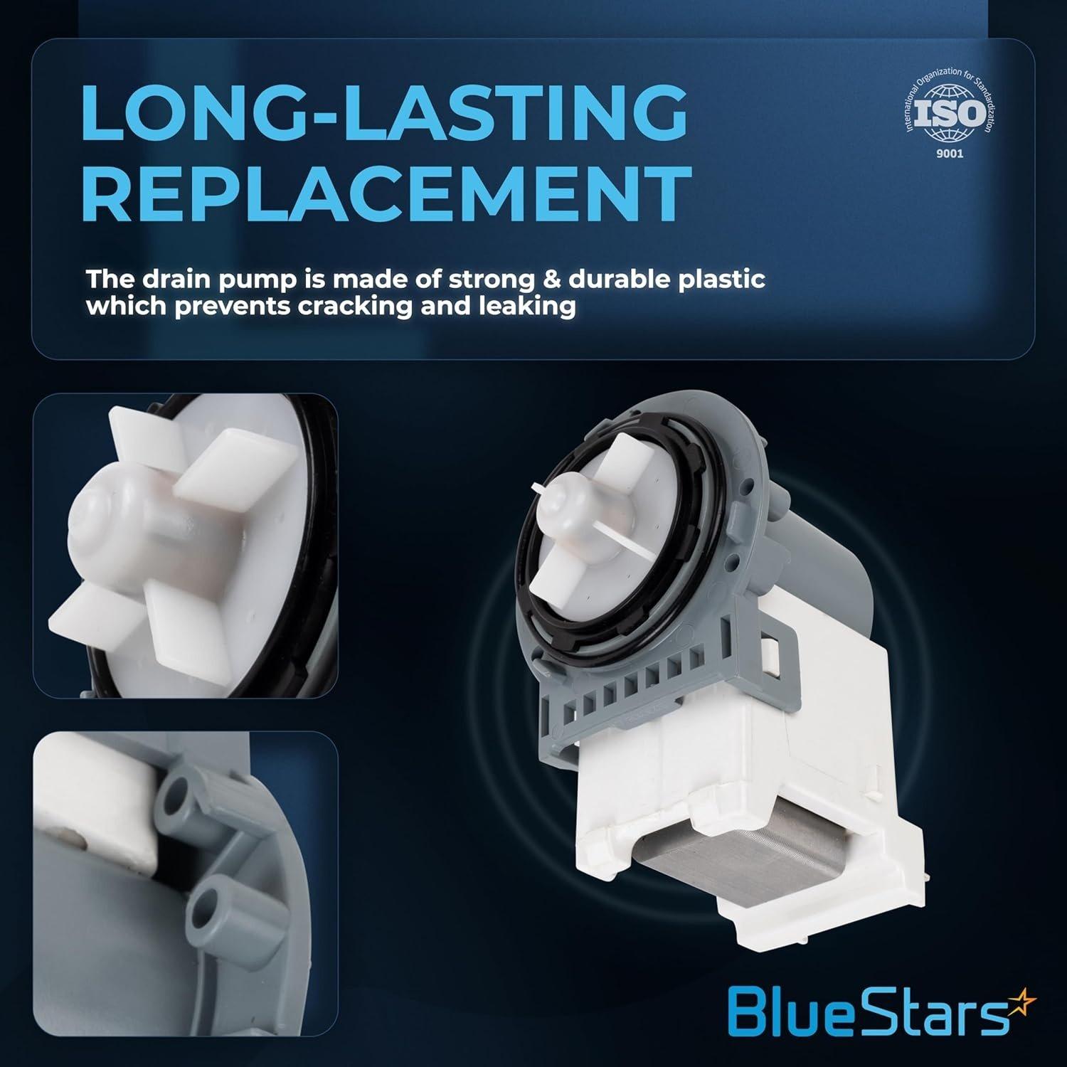 [Lifetime Warranty] DC31-00054D PX3516-01 DC31-00187A Washer Drain Pump Motor For Samsung WF42H5000AW/A2, WF42H5200AW/AP//AF/A2, WV60M9900AV/A5, WA40J3000AW/AA, WA45H7000AW/A2, WF431ABP XAA-01, WF520ABP XAA-07 image 6