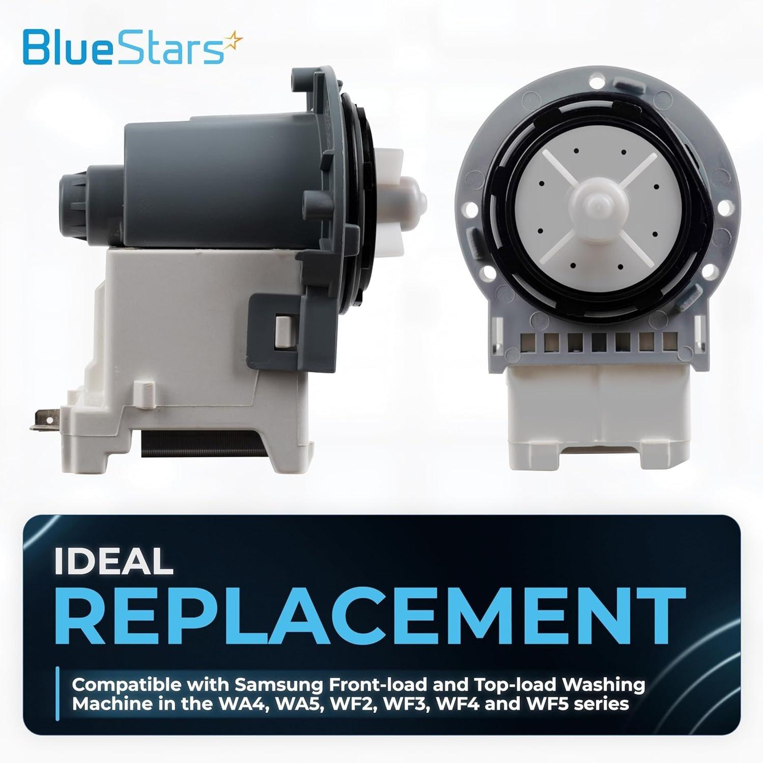 [Lifetime Warranty] DC31-00054D PX3516-01 DC31-00187A Washer Drain Pump Motor For Samsung WF42H5000AW/A2, WF42H5200AW/AP//AF/A2, WV60M9900AV/A5, WA40J3000AW/AA, WA45H7000AW/A2, WF431ABP XAA-01, WF520ABP XAA-07 image 2