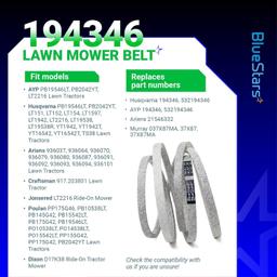 [Lifetime Warranty] Ground Drive Belt 194346 thumbnail 5