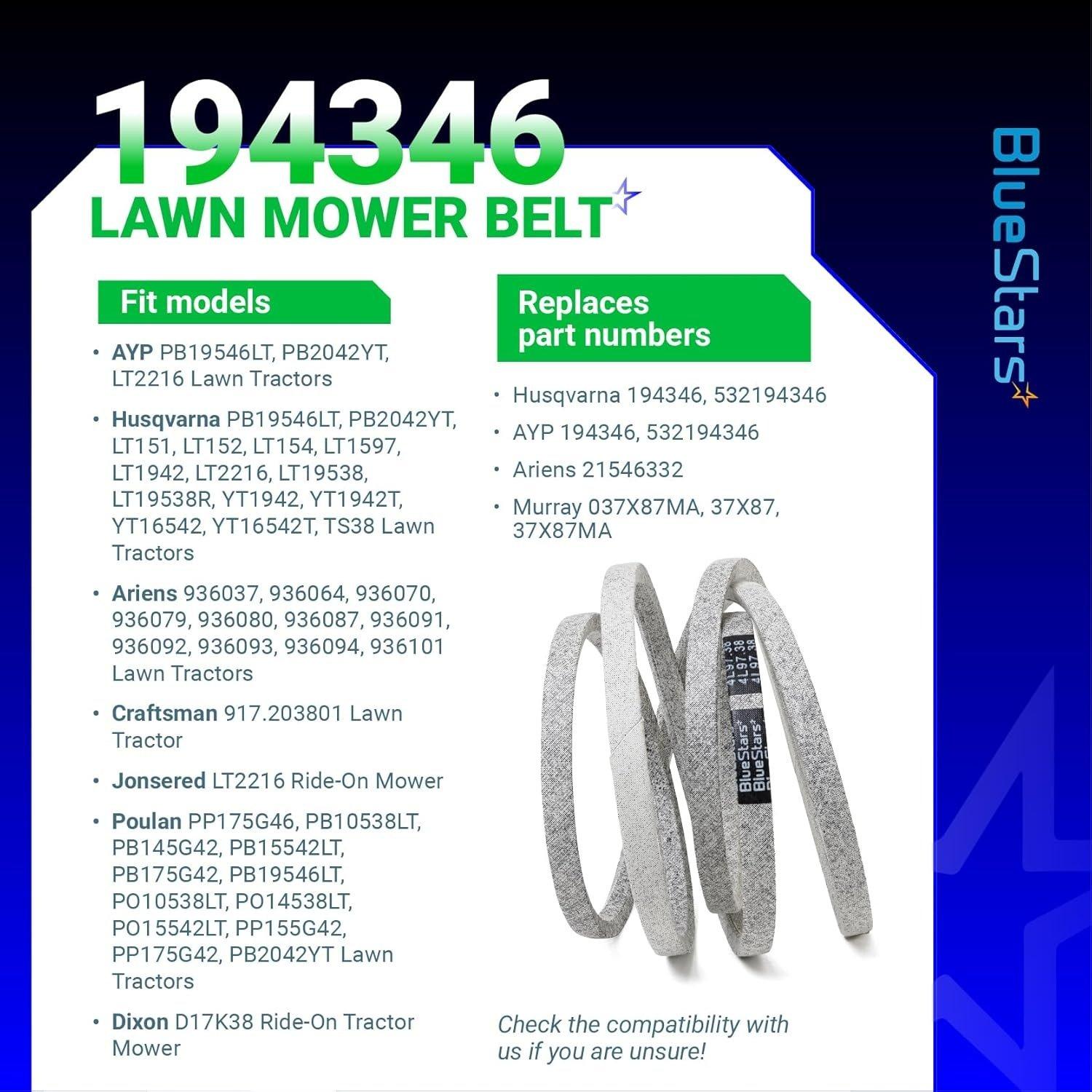 [Lifetime Warranty] Ground Drive Belt 194346 image 5