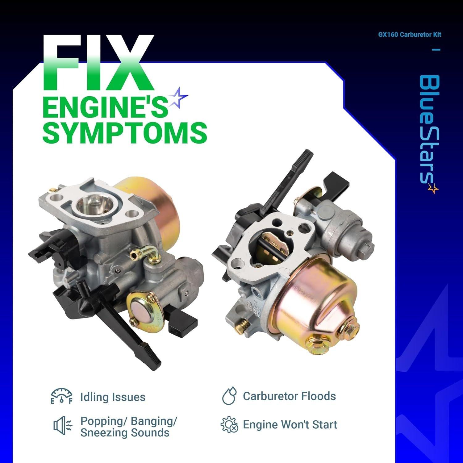 [Lifetime Warranty] GX160 GX200 Carburetor with Mounting Gaskets Fuel image 1