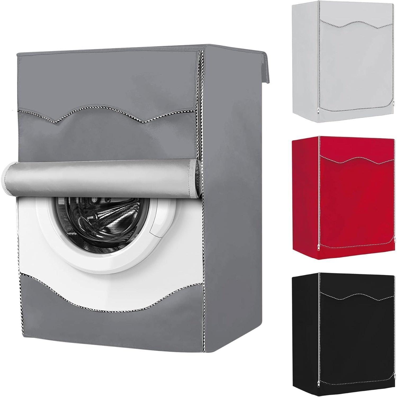 [Lifetime Warranty] Washing Machine Cover For Front-load Washer/Dryer - Premium Outdoor Protection For Most Washer Dryer Cover - W27â€x D33â€x H39â€ (Gray) image 0