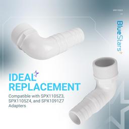 [Lifetime Warranty] SPX1105Z3 1.5" 90 Degree Elbow Pool Hose Adapter - Pack of 2 thumbnail 5