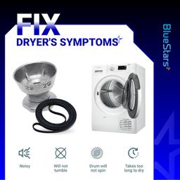 [Lifetime Warranty] 8066184 Dryer Motor Pulley 341241 Dryer Drum Belt - Compatible with Whirlpool Maytag Kenmore - Replaces PS11744884 W10290525 WP8066184VP AP6011686 LER4634EQ2 LEQ8000KQ0 MEDC215EW1 thumbnail 1