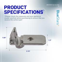 [Lifetime Warranty] MEF62782201 Clothes Dryer Door Hinge - Compatible with LG Kenmore Elite Dryer - Replaces PS11711929 AP5978786 3288328 EAP11711929 thumbnail 5