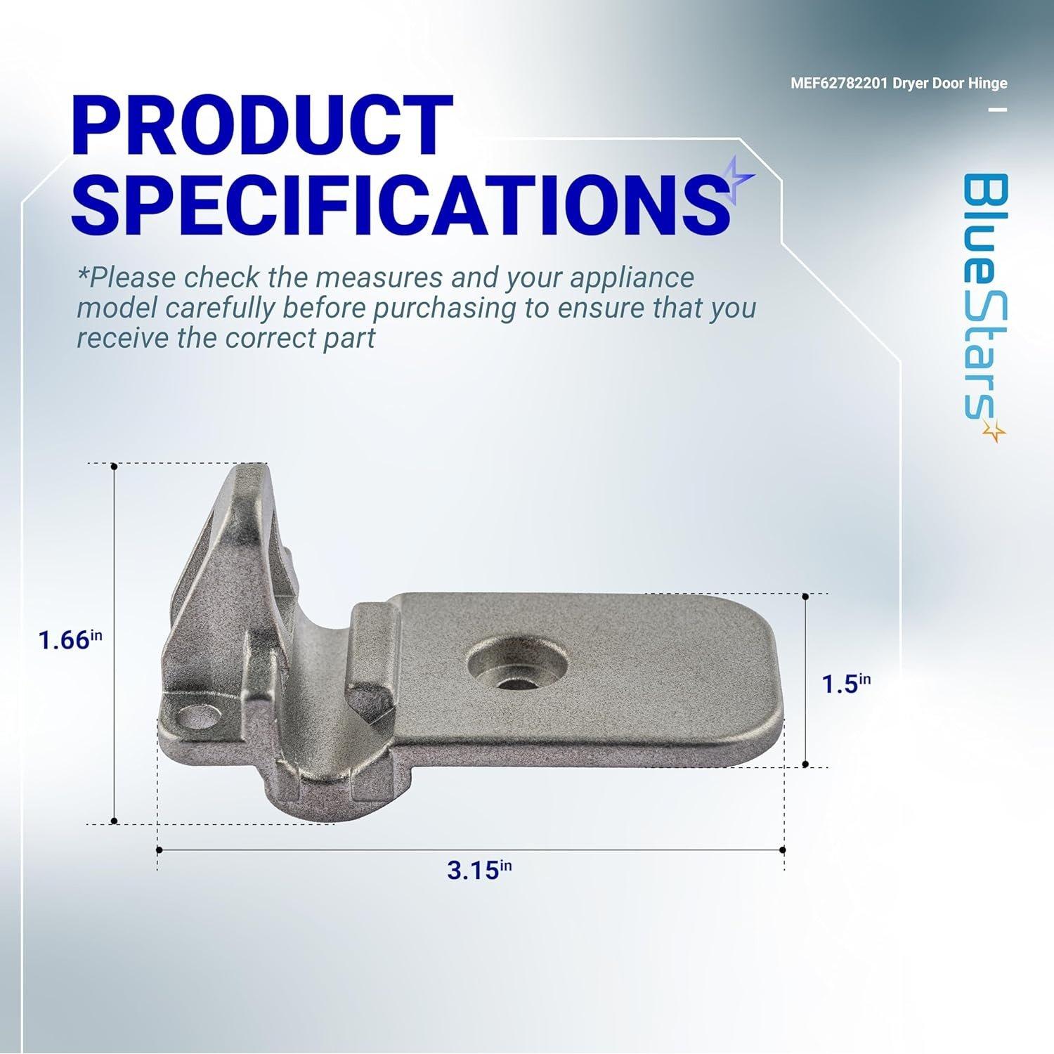 [Lifetime Warranty] MEF62782201 Clothes Dryer Door Hinge - Compatible with LG Kenmore Elite Dryer - Replaces PS11711929 AP5978786 3288328 EAP11711929 image 5