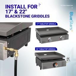 [Lifetime Warranty] 12FT RV Quick Connect Propane Hose with Elbow Adapter For RV to Grill  - Low Pressure Quick Connect Hose For 17" & 22" Blackstone Grills/Griddles thumbnail 4