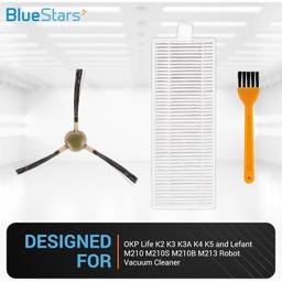 [Lifetime Warranty] Replacement Parts Kit for OKP Life K2 K3 K3A K4 K5 and Lefant M210 M210S M210B M213 Robot Vacuum Cleaner - 6 Side Sweep Edge Brush, 6 HEPA Filter + Extra Cleaning Tool thumbnail 6