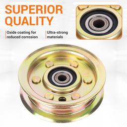 2 Pcs 173437 532173437 Flat Idler Pulley thumbnail 2