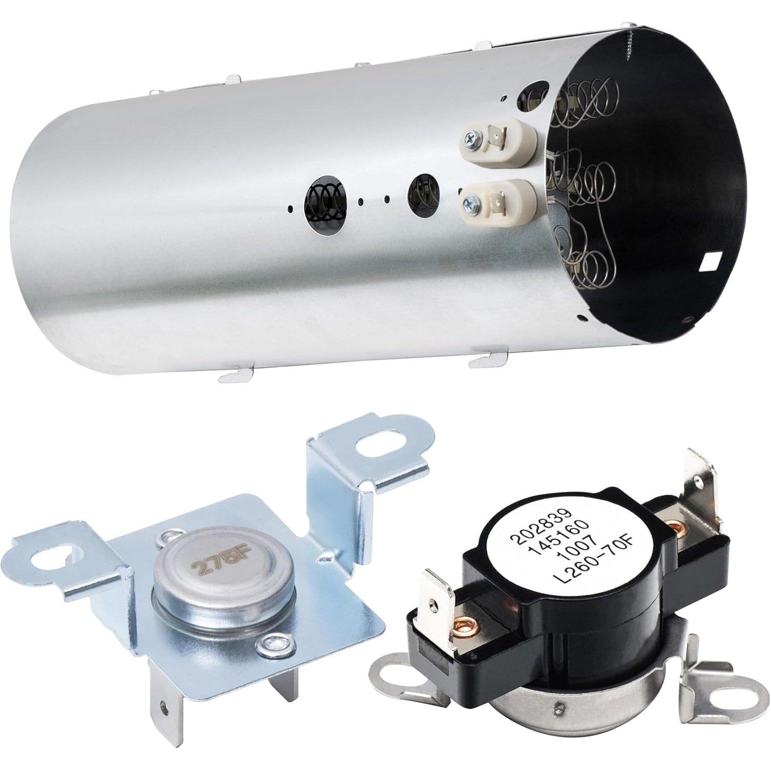 [Lifetime Warranty] 137114000 Dryer Heating Element 3204267 Thermostat and 137032600 Thermal Limiter Replacement Kit - For Electrolux Frigidaire Dryers - Replaces PS2367792 AP4456656 AP4368739 AP2131477 image 0