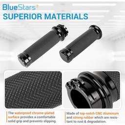 [Lifetime Warranty] 1" Hand Grips - Compatible with Harley Sportster 883 1200 Honda Yamaha Suzuki Kawasaki Cruiser Motorcycle Bobber Chopper thumbnail 5