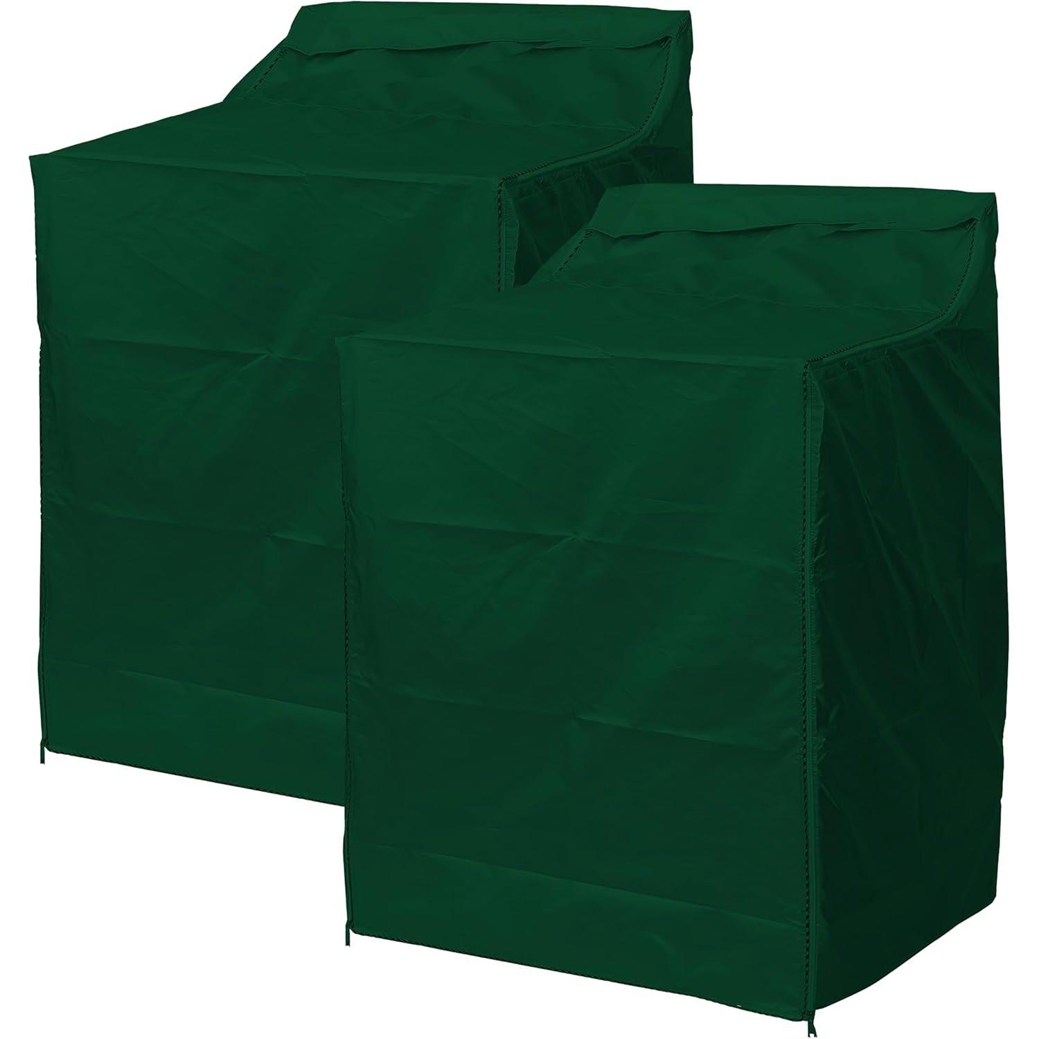 [Lifetime Warranty] Washing Machine Covers For Top-load - Premium Outdoor Protection For Most Washer Dryer Cover - W29â€x D28â€x H43â€ (Green) - Pack of 2 image 0