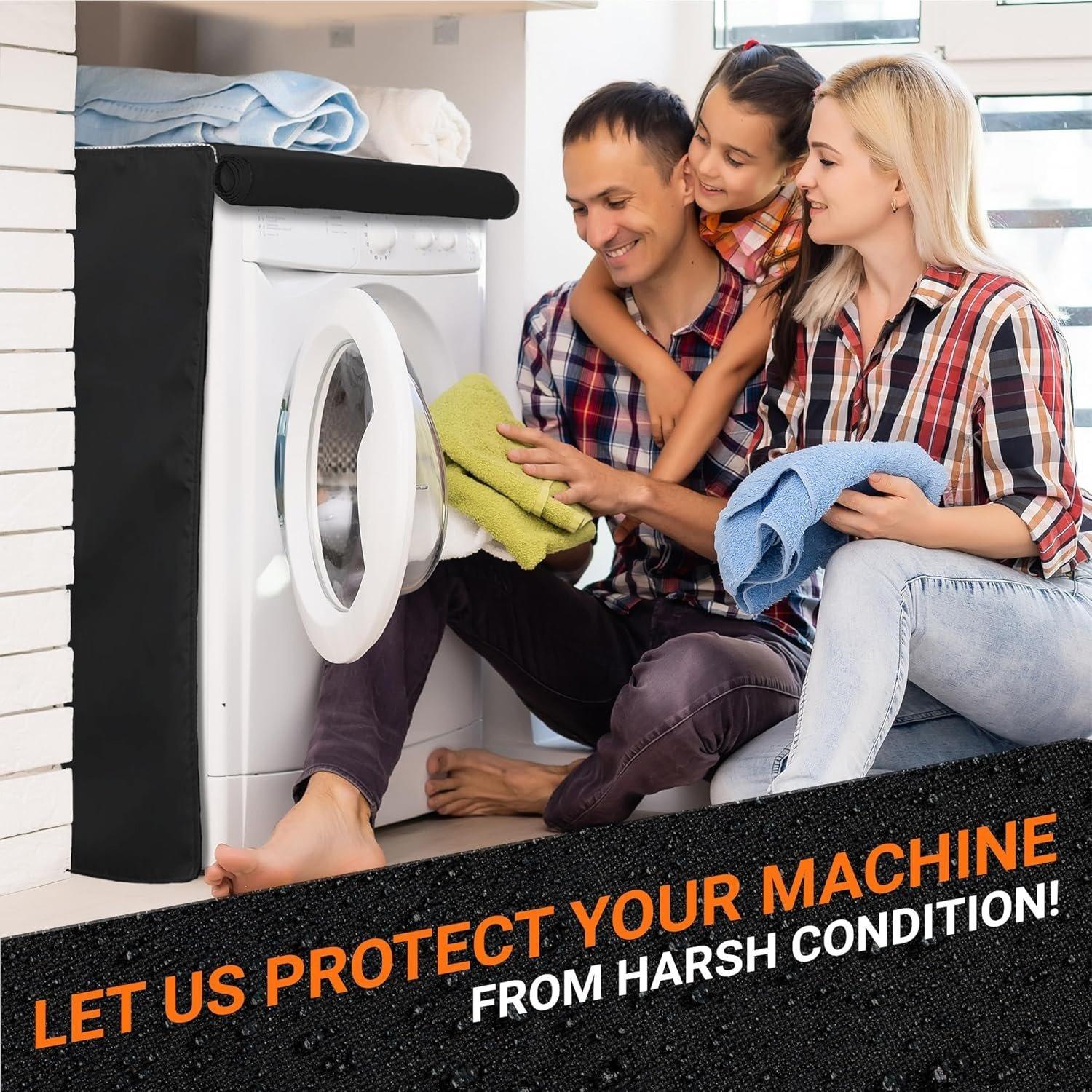 2PCS Washing Machine Covers with Laundry Bag image 8