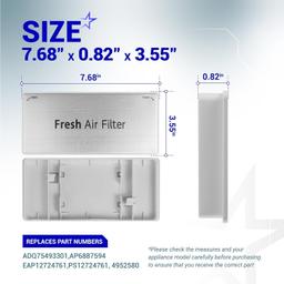 [Lifetime Warranty] ADQ75493301 Refrigerator Air Filter Cover - Compatible with LG Refrigerator LRMVS3006S LRMDS3006S LRMVC2306S LRMDC2306D LRFVC2406S LRFDS3016S LRMDS3006D LRFDS3016D LFXS26596S thumbnail 5