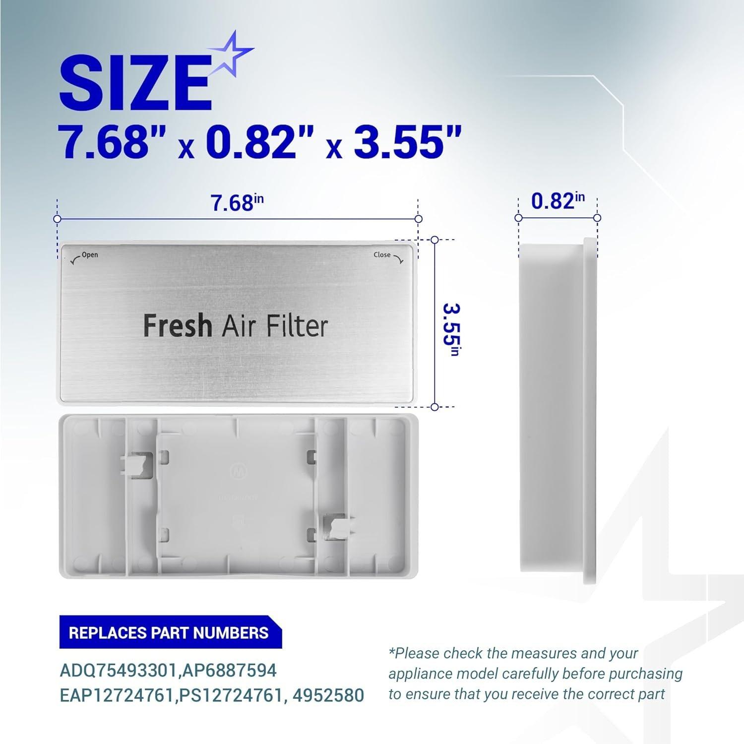 [Lifetime Warranty] ADQ75493301 Refrigerator Air Filter Cover - Compatible with LG Refrigerator LRMVS3006S LRMDS3006S LRMVC2306S LRMDC2306D LRFVC2406S LRFDS3016S LRMDS3006D LRFDS3016D LFXS26596S image 5