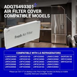[Lifetime Warranty] ADQ75493301 Refrigerator Air Filter Cover - Compatible with LG Refrigerator LRMVS3006S LRMDS3006S LRMVC2306S LRMDC2306D LRFVC2406S LRFDS3016S LRMDS3006D LRFDS3016D LFXS26596S thumbnail 2