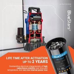 [Lifetime Warranty] 108-130 uF MFD 110-125 VAC ±20% 50/60 Hz CD60 Round Start Capacitor - Fits Pool Pump, Well Pump thumbnail 2