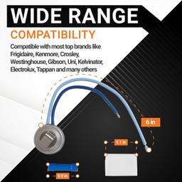 [Lifetime Warranty] 5303918202 Refrigerator Defrost Thermostat Replacement - Compatible with Frigidaire & Kenmore Refrigerators - Replaces 241619705 AP2150133 833603 PS469510 thumbnail 4
