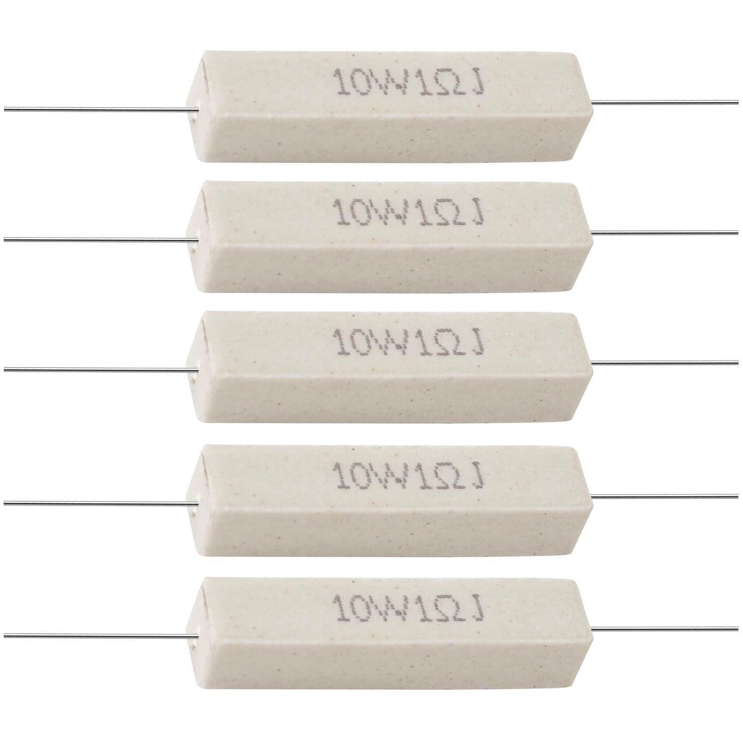 [Lifetime Warranty] 5pcs 10W 1 ohm Ceramic Cement Resistor image 0