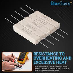 [Lifetime Warranty] 5pcs 10W 1 ohm Ceramic Cement Resistor thumbnail 4