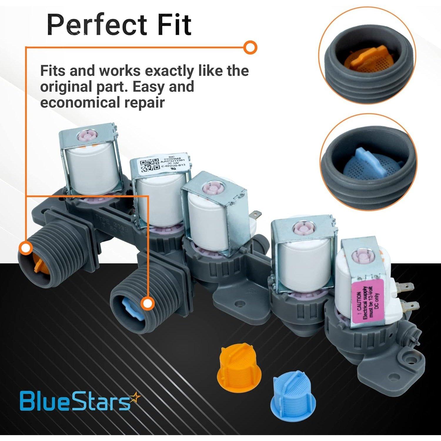 [Lifetime Warranty] AJU73213301 AJU75152601 5221EA1008F Washer Water Inlet Valve - Compatible with LG Kenmore Washers WT7200CW, WT5001C, 79631522211, WT4801CW, WT1201CW - Replaces 33090048, TAW35618287 image 3