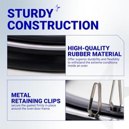 [Lifetime Warranty] 316239700 Range Oven Door Seal Gasket 50.45" with 12 Mounting Clips - Compatible with Frigidaire Kenmore Oven FEF303BWA FEF303CWA - Replaces 833130 AP2126661 AH440011 EA440011 PS440011 thumbnail 6