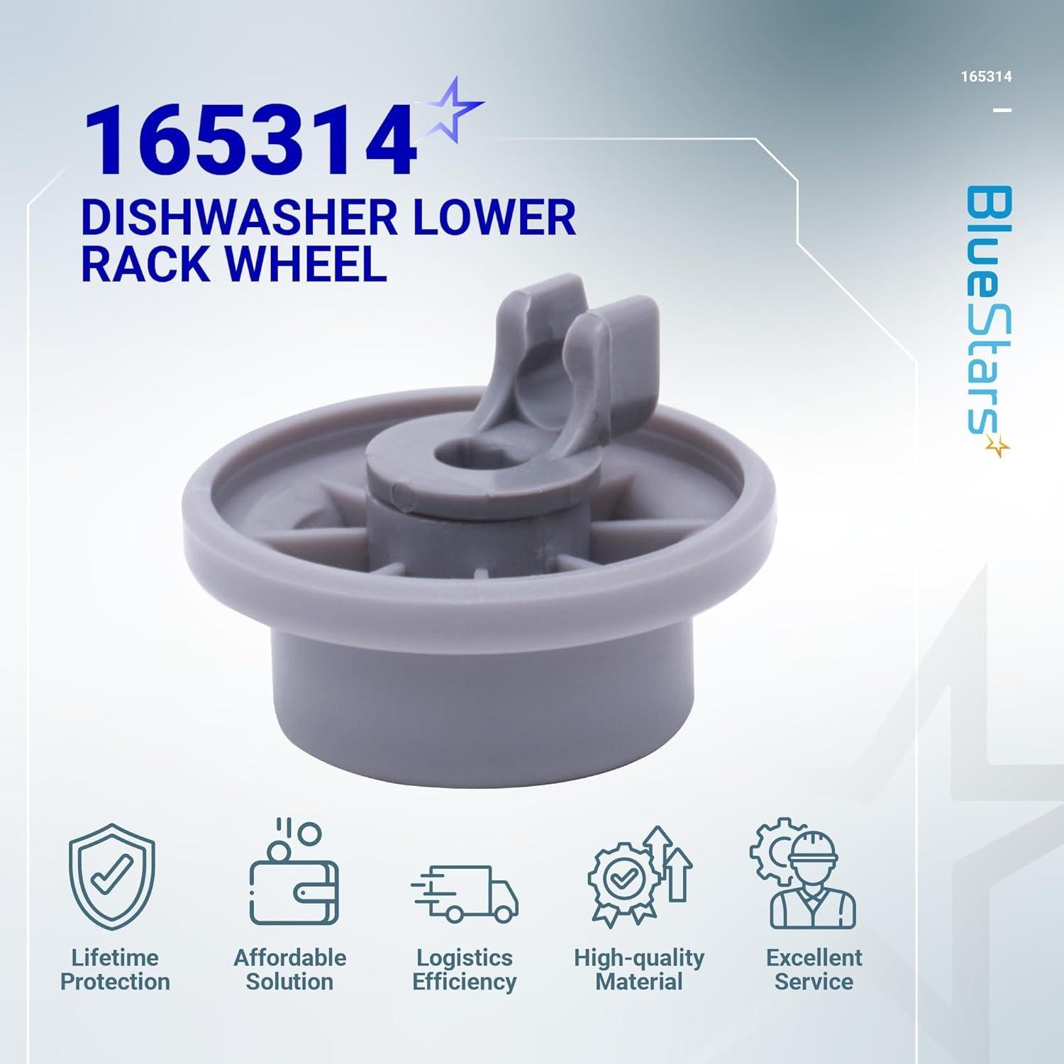 [Lifetime Warranty] 165314 Dishwasher Lower Rack Wheel - Compatible for Bosch & Kenmore Dishwashers - Replaces 420198 423232 AP2802428 PS8697067 - Pack of 8 image 2