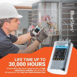 [Lifetime Warranty] 15 uF MFD 370/440 VAC Oval Run Start Capacitor CBB65 - Fits AC Motor, Condenser, Heat Pump - Pack of 2 thumbnail 5