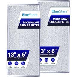 [Lifetime Warranty] W10208631A Microwave Grease Filter Replacement 5.78" x 12.91" Aluminum Mesh Screen Grease Filters - Compatible with Whirlpool GE Microwaves - Pack of 2 thumbnail 0
