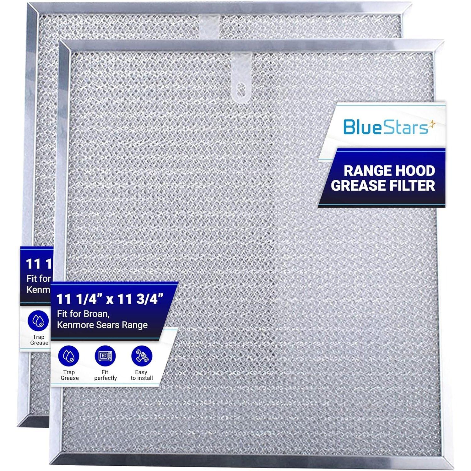 [Lifetime Warranty] 99010316 Range Hood Grease Filter 11 1/4" x 11 3/4" x 3/8" - Compatible with Broan Kenmore Sears QT20000 Series - Replaces S99010316 WA65AF 990721400A - Pack of 2 image 0